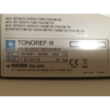 Auto Kerato Reftactometre - Tonomètre NIDEK Tonoref 3